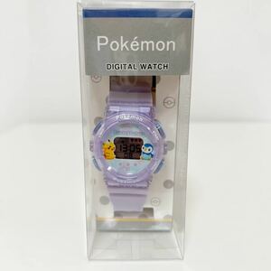 サンフレイム Pokmon ポケモン デジタル 腕時計 ピカチュウ ポッチャマ パープル PM-BV04-PU 未使用