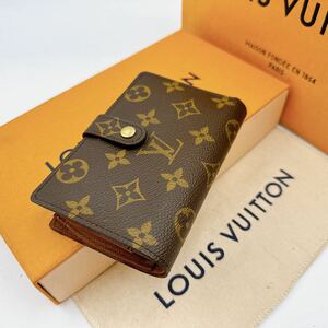 2760【極美品】LOUIS VUITTON ルイヴィトン モノグラム ポルトモネ ビエ ヴィエノワ がま口 二つ折り財布 ウォレット M61663/MI1918