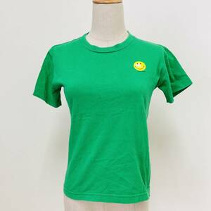 YH0048 SMILEY スマイリー Tシャツ 半袖 薄手 プリント ヴィンテージ M 緑 古着 万能 人気 綿100％ 上質 ベーシックカジュアルスタイル