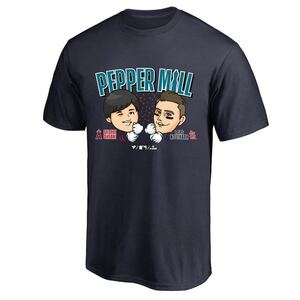 新品未開封 WBC優勝記念 ペッパーミルTシャツ 大谷翔平×ヌートバー選手 ネイビーL