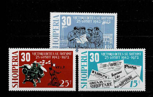 アルバニア 1972年 新聞の日切手セット