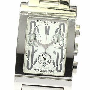 訳あり ブルガリ BVLGARI RTC49S レッタンゴロ クロノグラフ デイト クォーツ メンズ _796422