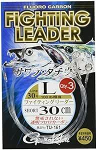 がまかつ(Gamakatsu) リーダー ファイティングリーダー ショート フロロカーボン 30cm L(30号) 透明 TU16