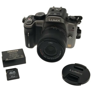 【動作品】Panasonic LUMIX DMC-GH2 G VARIO F3.5-5.6 14-42mm ASPH MEGA O.I.S シルバー 1605万画素 バリアングル式 ミラーレス一眼 C3917