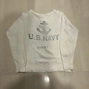 40s 50s US NAVY 前V USN ステンシル はめ込み ガゼット アンカー ホワイト 40年代 50年代 ヴィンテージ ビンテージ vintage