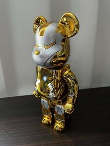 BE@RBRICK IRONMAN 400％ bearbrick marvel GOLD ベアブリック マーベル　アイアンマン　ゴールド　金　28cm 1円スタート