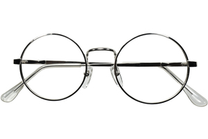 デイリー向け SIMPLE& CLASSICオールドカトラー製の丸眼鏡1980s英国製デッド CUTLER & GROSS バネ蝶番搭載正円SILVER METAL ラウンド 46/20