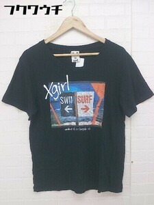 ◇ X-girl エックスガールy ロゴ　プリント 半袖 Tシャツ カットソー サイズONE ブラック　マルチ レディース