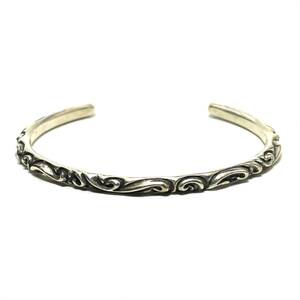 CHROME HEARTS クロムハーツ SV925 BANGLE SCROLL スクロール バングル #2 ブレスレット インボイス 純正品