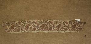 インド　ウール　パシュミナのボーダーに刺繍　18世紀中頃