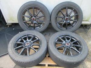 三菱　エアトレック　CU5W　タイヤ　ホイール　タイヤ KENDA 215/55R17　ホイール DILETTO 黒系 17×7J 5穴　4本　No.A2372