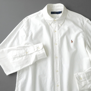 ラルフローレン オックスフォードシャツ ボタンダウン カラーポニー刺繍 ホワイト(L) RalphLauren 国内正規品