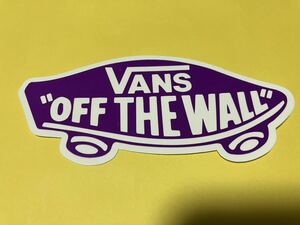 未使用VANS　ステッカーパープル横12㎝　バンズ　ヴァンズ　OFF THE WALL