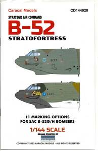 1/144Caracal Models カラカルモデルスデカール CD144020 Strategic Air Command B-52G/H Stratofortress 
