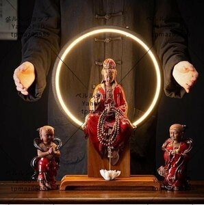 禅の置物玄関リビング観音仏像陶器の町家アイデア逆流香装飾品工芸品仏教美術