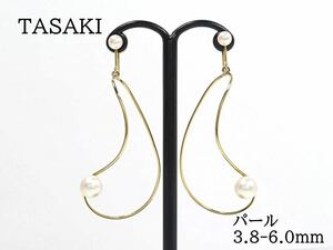 TASAKI タサキ K18 パール イヤリング イエローゴールド あこや真珠