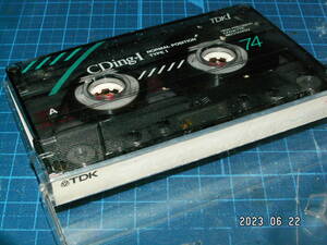 7使用済み　中古　 カセットテープ　TDK　CDing1　Type1 ノーマル　74分 　1本　爪あり　No.1292　ケース割れあり