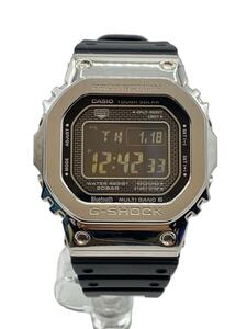 CASIO◆ソーラー腕時計・G-SHOCK/デジタル/SLV/BLK/SS