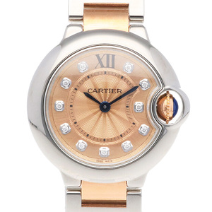 カルティエ バロンブルー 腕時計 時計 ステンレススチール WE902052 クオーツ レディース 1年保証 CARTIER 中古 美品