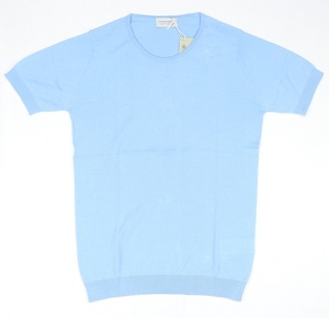 新品 John Smedley　ジョンスメドレー 最高級シーアイランドコットン　Tシャツ XLサイズ 　EVENTIDE BLUE