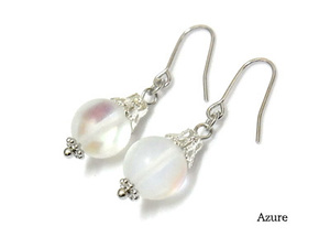 ■Azure■PGE2010.ルナフラッシュ　ピアス＜ホワイト10mm＞