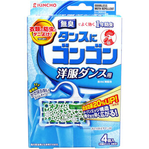 まとめ得 タンスにゴンゴン 洋服ダンス用 無臭 １年防虫 ４個入 x [6個] /k