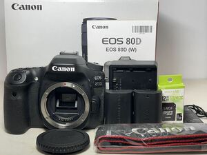 ◆美品◆Canon キャノンEOS 80D デジタル一眼レフカメラ ボディ 16GBメモリ 元箱付き 6ヶ月動作保証 
