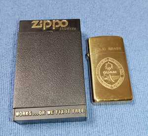 Zippo/ジッポー　グアム　ソリッドブラス（SOLID BRASS）　GUAM ダブルイヤー　1932-1990