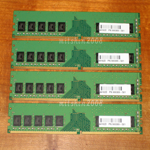 合計32GB(8GB×4枚) ECC Unbuffered DDR4-2400 Hynix PC4-2400T-ED2-11(PC4-19200) 1Rx8 動作確認済 クリックポストなら送料185円[No.716]