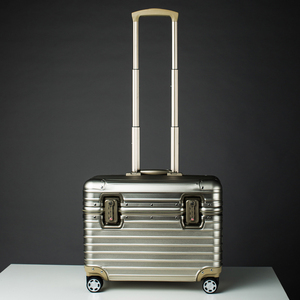 アルミ製スーツケース アルミ合金ボディ 20インチ チタンゴールド TSAロック 機内持ち込み トランク キャリーバッグ キャリーケース小型