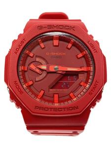 CASIO◆クォーツ腕時計・G-SHOCK/デジアナ/ラバー/RED/RED