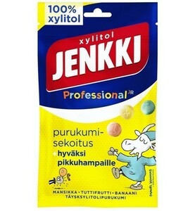 Cloetta Jenkki クロエッタ イェンキ プロ ストロベリー＆バナナ味 キシリトール ガム 16袋×75g フィンランドのお菓子です