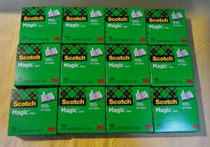 ★【未使用・未開封】3M Scotch Magic Tape メンディングテープ 19mm×32.9ｍ 12巻まとめて! お買得品 ★ 送料230円　