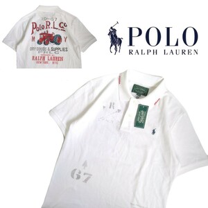 新品タグ付 実名復刻 POLO COUNTRY ステンシルプリント ストレッチ 鹿の子 半袖ポロシャツ メンズ ラルフローレン ポロカントリー 240492