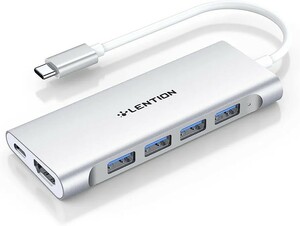 LENTION 6in1 USB Type-C ハブ CB-C35 USB 3.0 4K HDMI PD充電 60W USB-C タイプc typec usbc MacBook Pro (2016-2022 / M1 M2) no.328