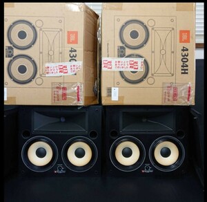 ☆JBL 4304H コンパクトモニター ペア スピーカー 音出し確認済み エッジ交換済み（SF-）