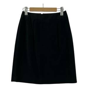 INED イネド ベロア　タック スカート size7/黒 レディース