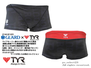 0129 ★ 新品 未使用 水着 競パン ＴＹＲ ライフガード 黒 Ｓサイズ