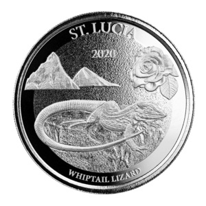 [保証書・カプセル付き] 2020年 (新品) セントルシア「ウィップテール・リザード」純銀 1オンス 銀貨
