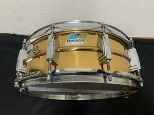 送料無料 Vintage Ludwig 80s B/O 14×5 L-550 BRONZE Supra phonic No550 LM-550 ラディック ブロンズ スープラフォニック スネア