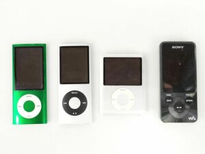 6L アップル ソニー iPod ウォークマン 4点 セット コンパクト ポータブル MP3 プレイヤー 4 8GB WALKMAN SONY Apple◆オーディオ 音楽