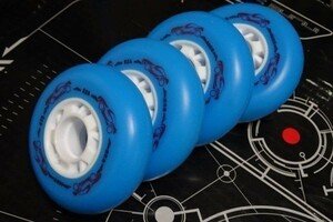 【2個～18個】タイヤ 青色68mm 硬度92A インラインスケート用 ウィール ホイール ブルー