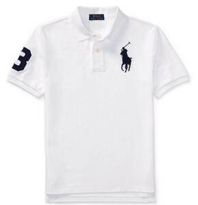 【新品】ラルフローレン ■ 鹿の子ポロシャツ ■レディース L~LL / US Boys XL ■ ビッグポニー ホワイト 白 POLO RALPH LAUREN 正規品