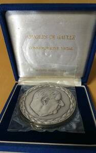 フランス 大統領 ド・ゴール将軍 軍人 純銀製 記念メダル 記章 勲章 