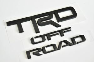 TRD OFF ROAD TRDエンブレム マットブラック 両面テープ付き トヨタ RAV4 ハイエース ハイラックス FJクルーザー プラド150系 ランクル300