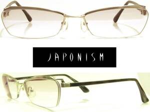 即決は送料無料 JAPONISM度入りカラーレンズ付きメガネJN-404 Col.01シルバー×ブラック眼鏡フレーム ハーフリム ジャポニスム サングラス