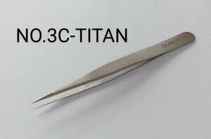 ★送84円 未開封 スイス Dumont社 超精密ピンセット チタン NO.3C-TITAN 高精度 鋭い刃先 非磁性 耐腐蝕 デュモン