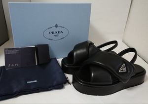 PRADA プラダ　レザー　サンダル　サイズ38.5(25.5)