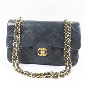 41038★1円スタート★CHANEL シャネル 中極美品 Wフラップ23 ターンロック マトラッセ チェーンショルダーバッグ ココマーク ラムスキン