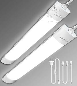 43CM-2本 LED蛍光灯 16W消費電力 43cm 直管 器具一体型 グロー式工事不要 高輝度 1700LM 昼光色6000K